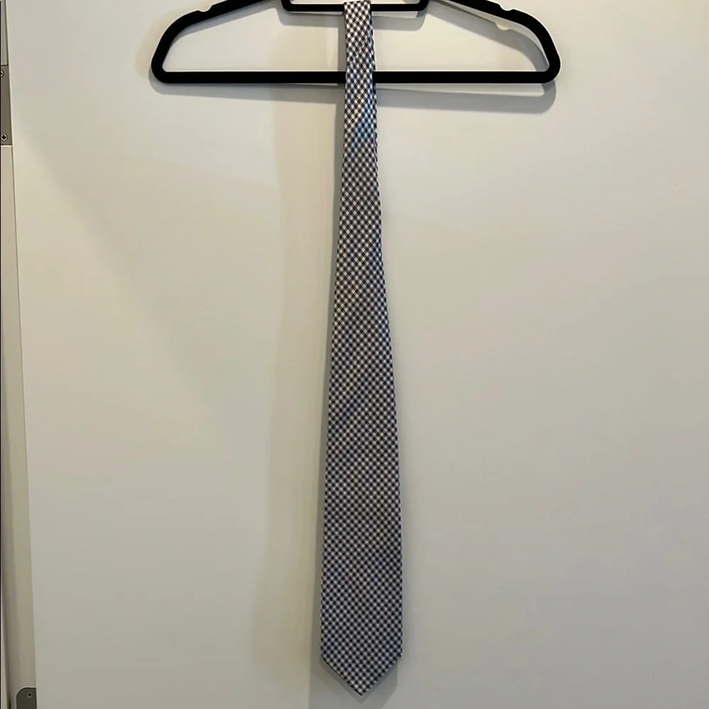 Bettini - silk Classic Checkered Tie in Brown and White